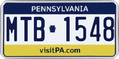 PA license plate MTB1548