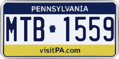 PA license plate MTB1559