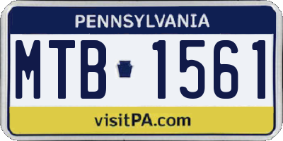 PA license plate MTB1561