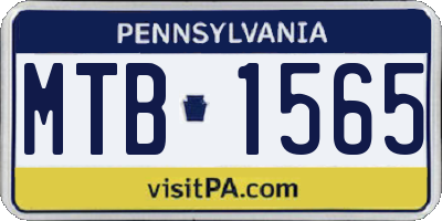 PA license plate MTB1565
