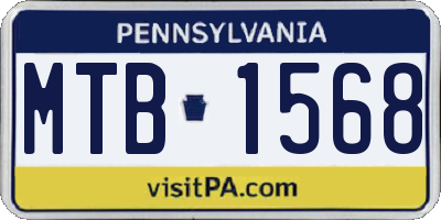 PA license plate MTB1568