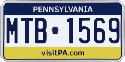 PA license plate MTB1569