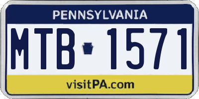 PA license plate MTB1571