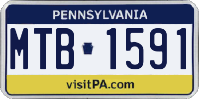 PA license plate MTB1591