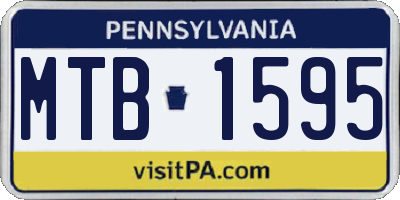PA license plate MTB1595