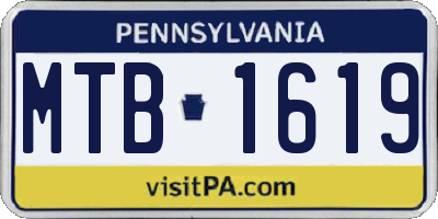PA license plate MTB1619