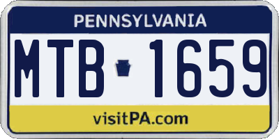 PA license plate MTB1659