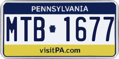 PA license plate MTB1677