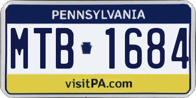 PA license plate MTB1684