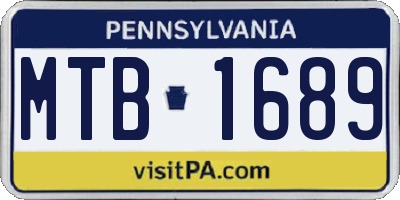PA license plate MTB1689
