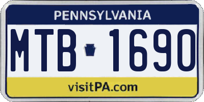 PA license plate MTB1690