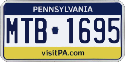 PA license plate MTB1695
