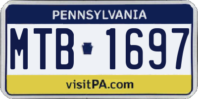 PA license plate MTB1697