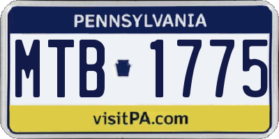 PA license plate MTB1775