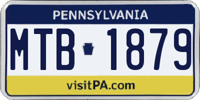PA license plate MTB1879