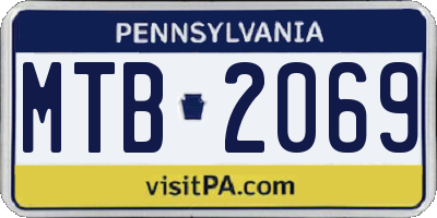 PA license plate MTB2069