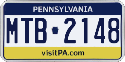 PA license plate MTB2148