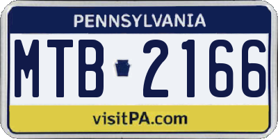 PA license plate MTB2166
