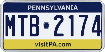 PA license plate MTB2174