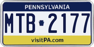 PA license plate MTB2177