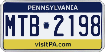 PA license plate MTB2198