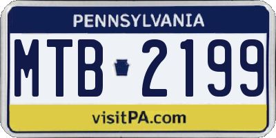 PA license plate MTB2199