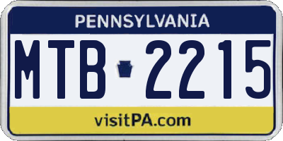 PA license plate MTB2215