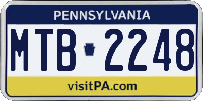 PA license plate MTB2248