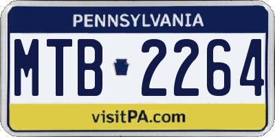 PA license plate MTB2264