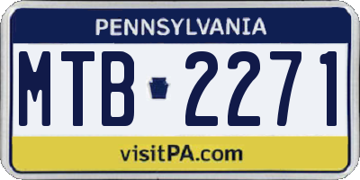 PA license plate MTB2271