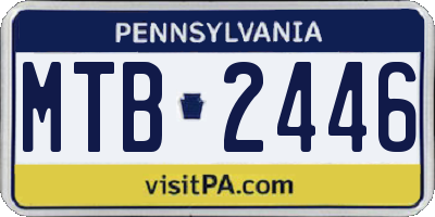 PA license plate MTB2446
