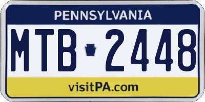 PA license plate MTB2448