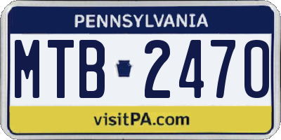 PA license plate MTB2470