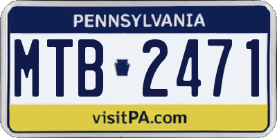 PA license plate MTB2471