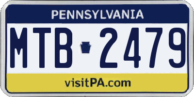 PA license plate MTB2479