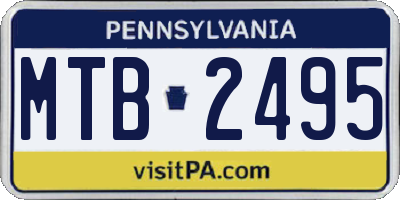 PA license plate MTB2495