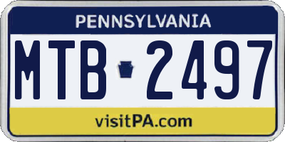 PA license plate MTB2497