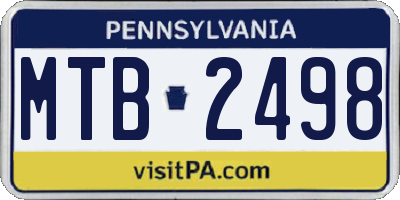 PA license plate MTB2498