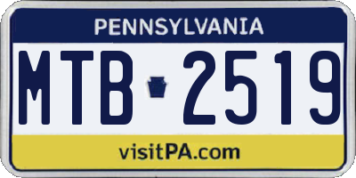 PA license plate MTB2519