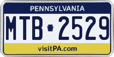PA license plate MTB2529