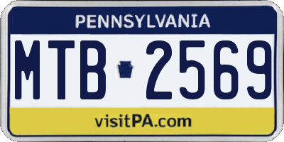 PA license plate MTB2569