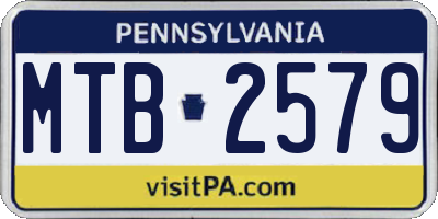 PA license plate MTB2579