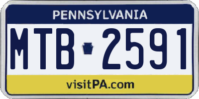 PA license plate MTB2591