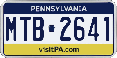 PA license plate MTB2641