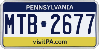 PA license plate MTB2677