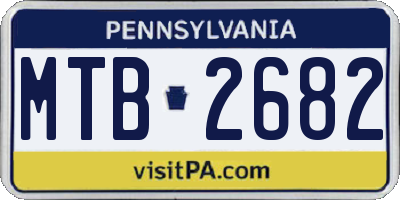 PA license plate MTB2682
