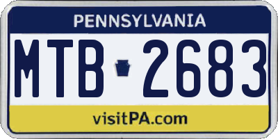 PA license plate MTB2683