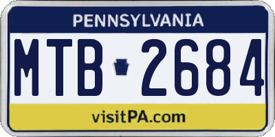 PA license plate MTB2684