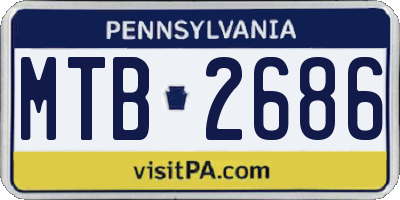 PA license plate MTB2686