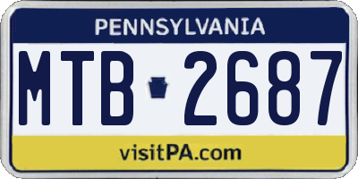 PA license plate MTB2687